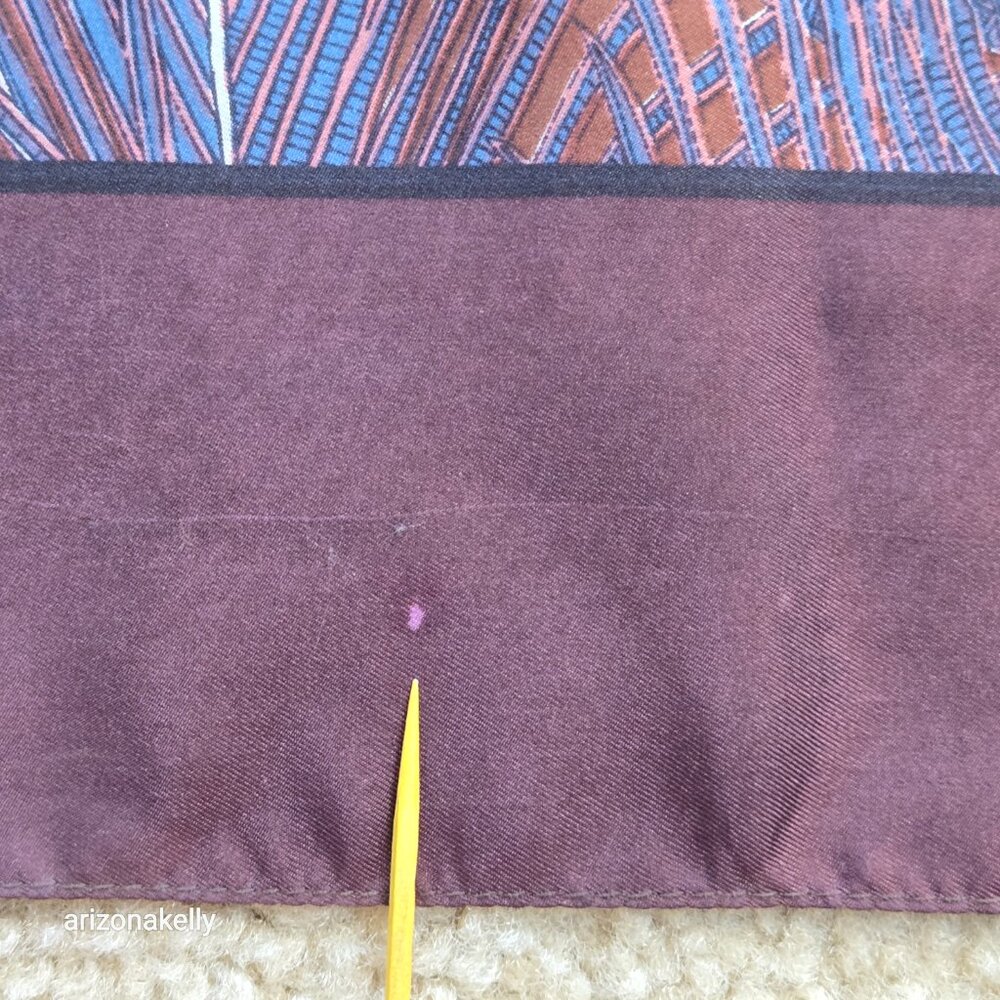 Liberty Silk Scarf Peacock Feathers. - Picture 6 of 8